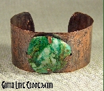 Copper Cuff with Chrysocolla Cabochon