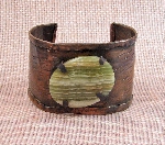 Copper Cuff with Onyx Cabochon