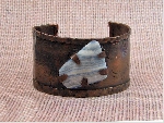Copper Cuff with Blue Lace Agate Cabochon