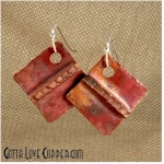 Folded Copper Earrings