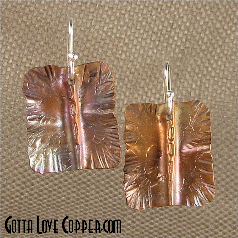 Folded Copper Earrings