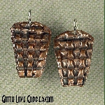 Patterned Shield Earrings