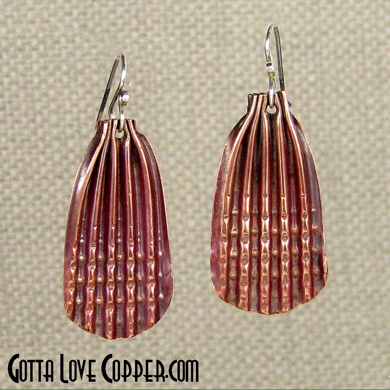 Folded Copper Earrings