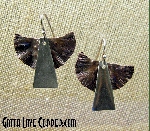 Swinging Sterling and Copper Angel Earrings