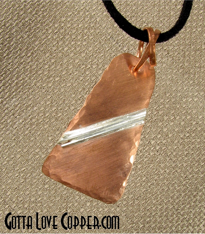 Copper Pendant with Sterling Highlights