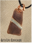 Copper Pendant with Silver Highlights