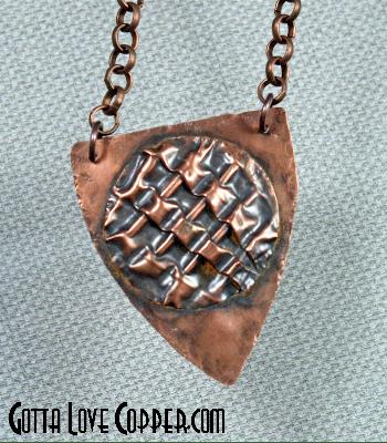 Patterned Shield Pendant