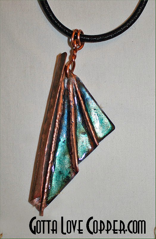 Enameled Copper Pendant
