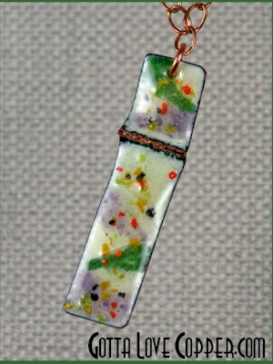Enameled Copper Pendant