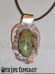 Copper Pendant with Aventurine Cabochon