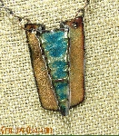 Mini  Enameled Wedge Pendant