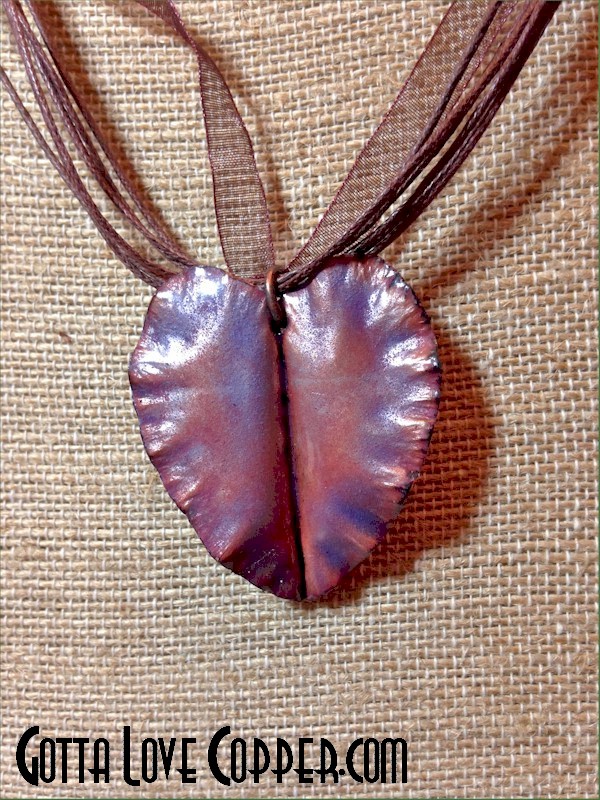 Enameled Leaf Pendant